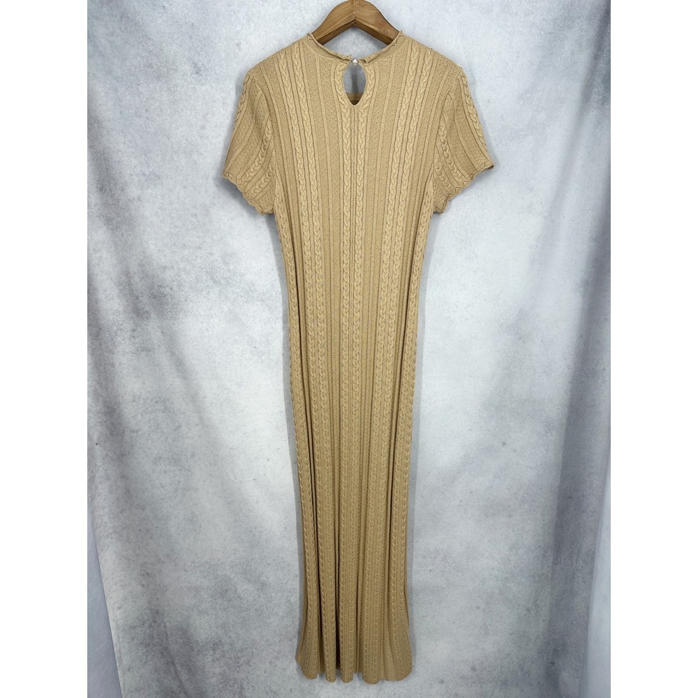 NWOT Show Me Your Mumu Valletta Gold‎ Metallic Cable Knit Maxi Dress Size Large - Picture 6 of 10